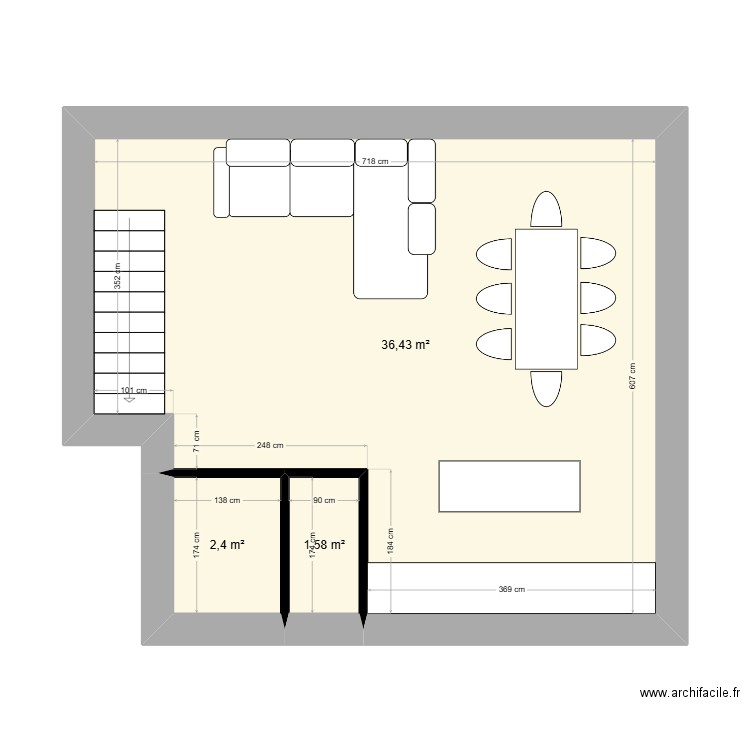 vikl2. Plan de 3 pièces et 40 m2