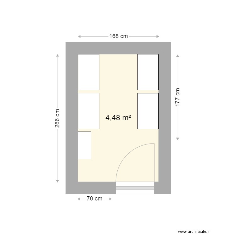 Trastero. Plan de 1 pièce et 4 m2