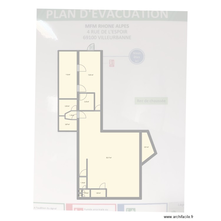 Plan eglise juillet 2024. Plan de 13 pièces et 99 m2