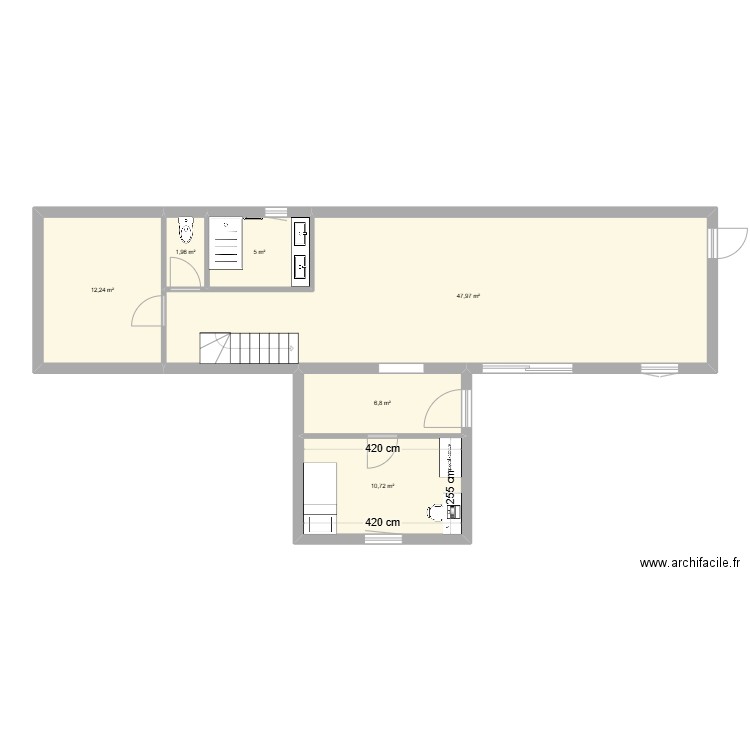 Maison firfol. Plan de 6 pièces et 85 m2