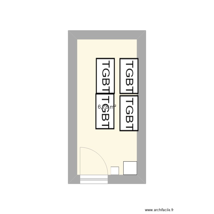 musée plein air 924-12. Plan de 1 pièce et 7 m2