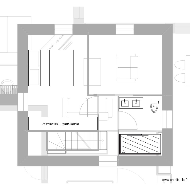 GRUSON V1. Plan de 14 pièces et 169 m2