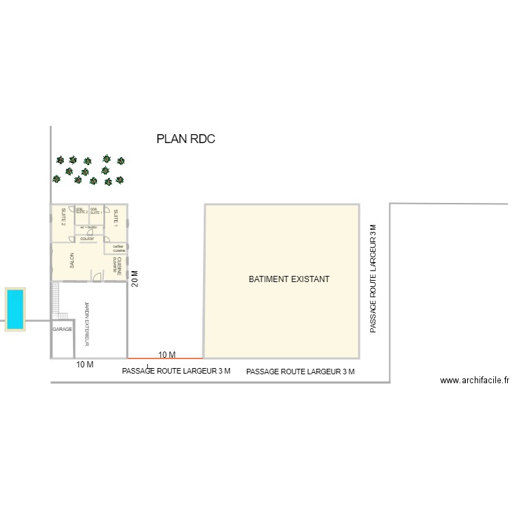 ok hammamet 20.08.24 JARDIN DEVANT. Plan de 2 pièces et 486 m2