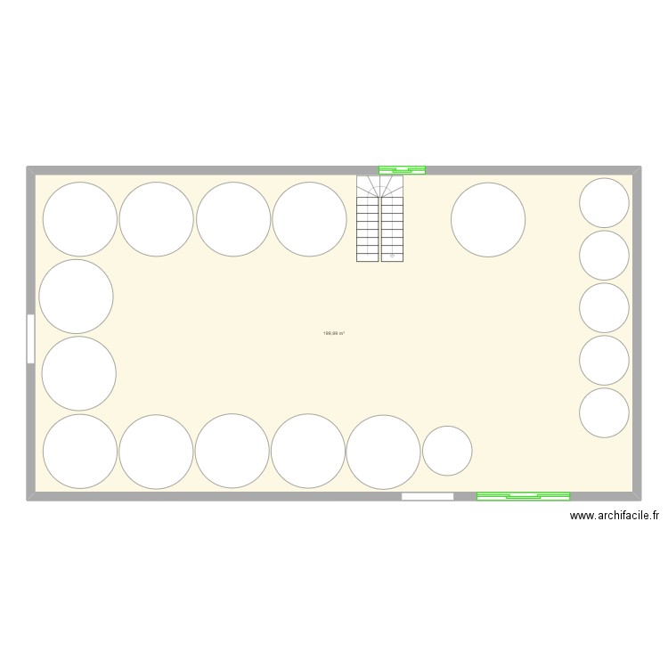 PROJET V3. Plan de 1 pièce et 200 m2