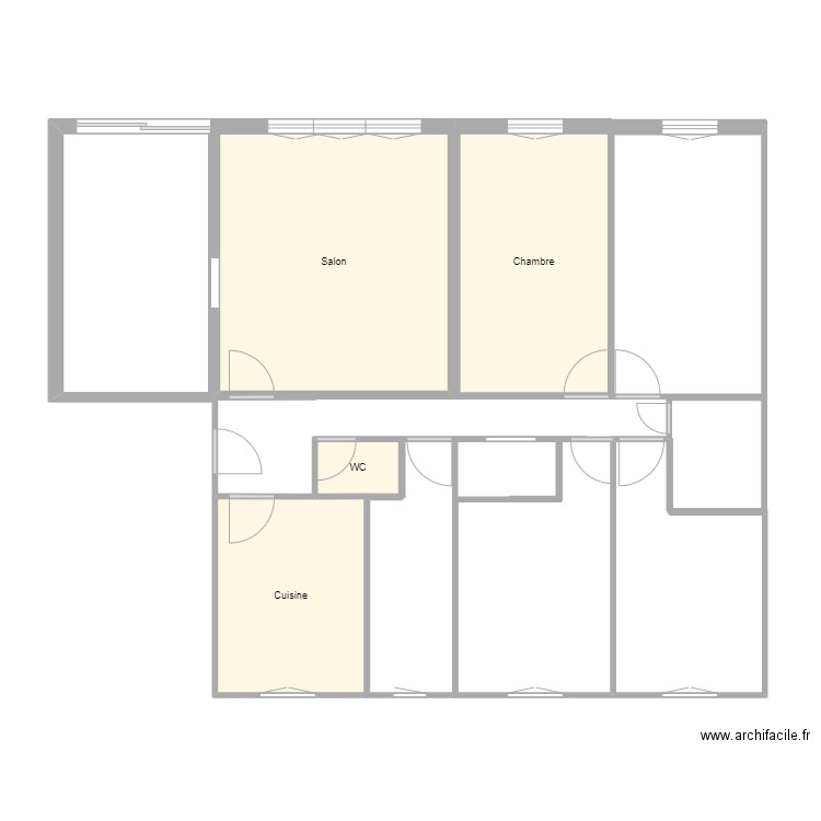 appartement Geeks. Plan de 4 pièces et 42 m2