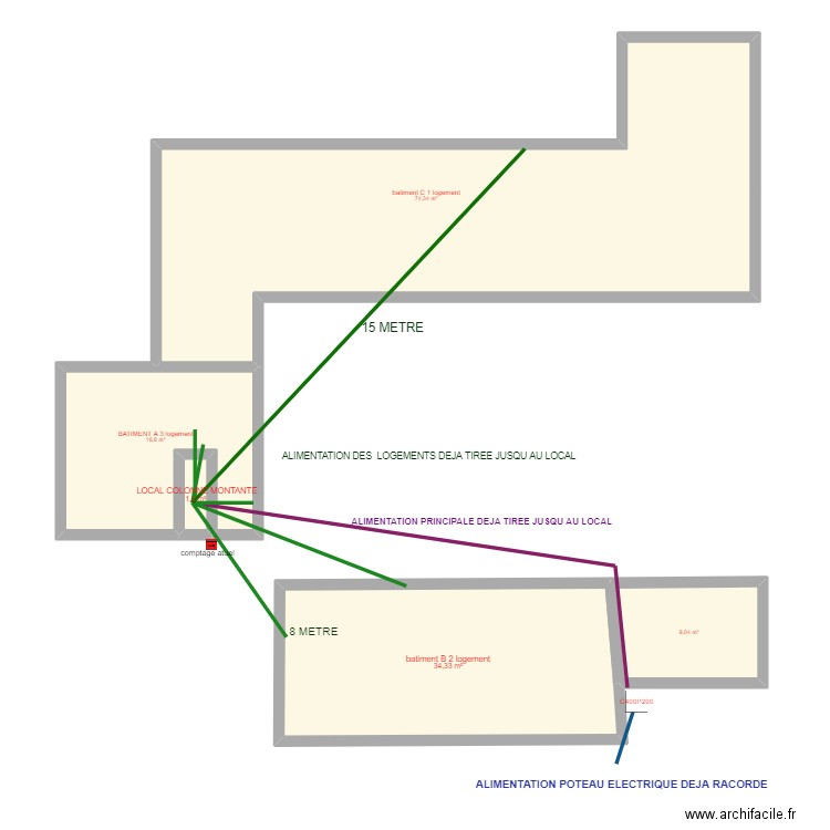 PLAN D ENSEMBLE. Plan de 5 pièces et 138 m2