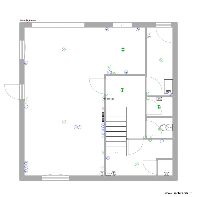 Husson_RDC_Avant. Plan de 7 pièces et 60 m2