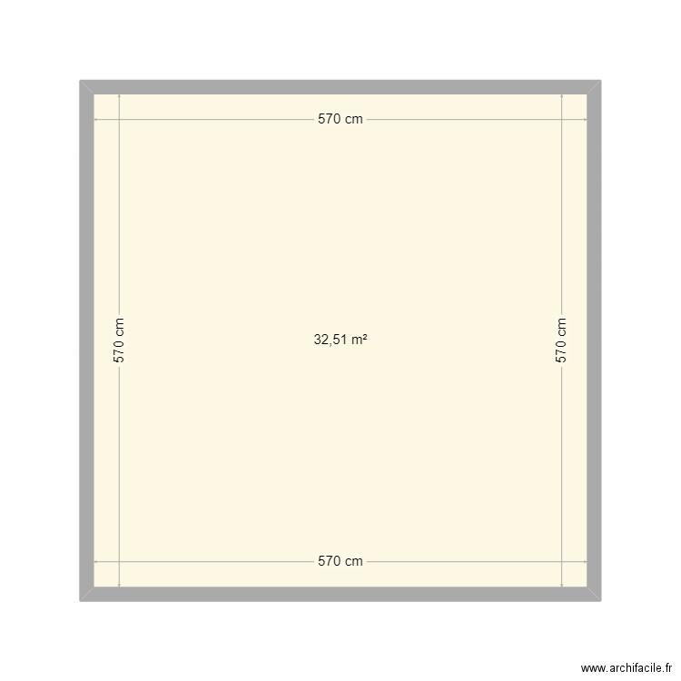 breau. Plan de 1 pièce et 33 m2