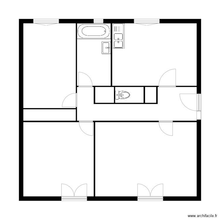 favaron. Plan de 10 pièces et 65 m2