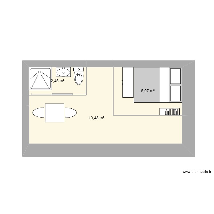 maison pour les sdf. Plan de 3 pièces et 18 m2