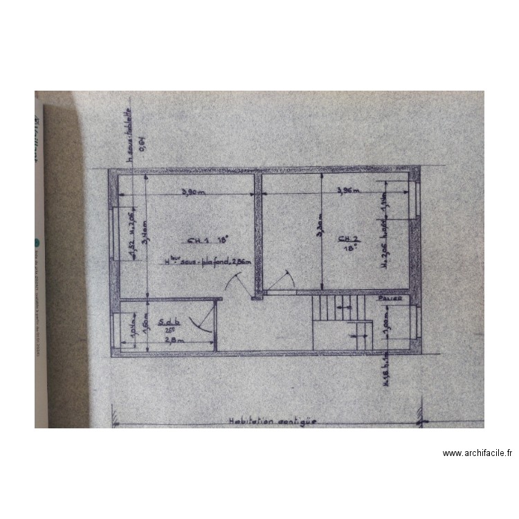 1er étage. Plan de 0 pièce et 0 m2