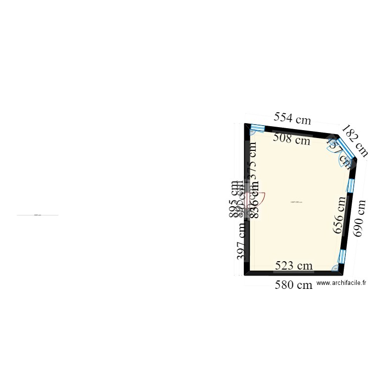 Apartmnt T2 menuiseries - n° 110. Plan de 1 pièce et 45 m2