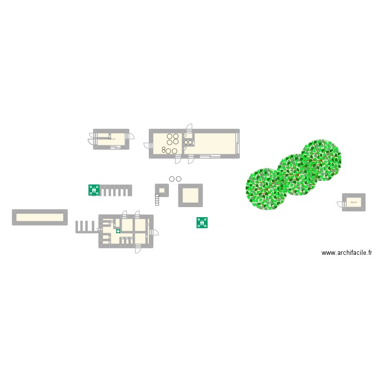 Valleyfield. Plan de 15 pièces et 20 m2