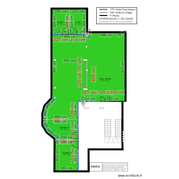 envea equipes ciales plan à commander. Plan de 5 pièces et 134 m2