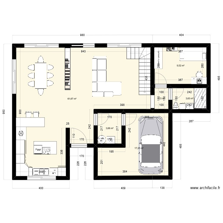 House 280824. Plan de 6 pièces et 97 m2