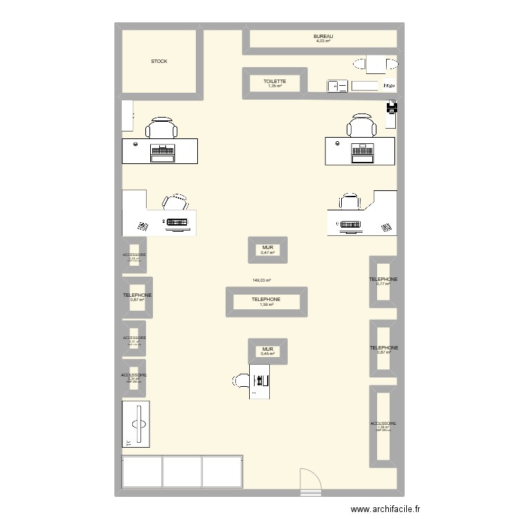 PLAN SFR JUDI. Plan de 14 pièces et 188 m2