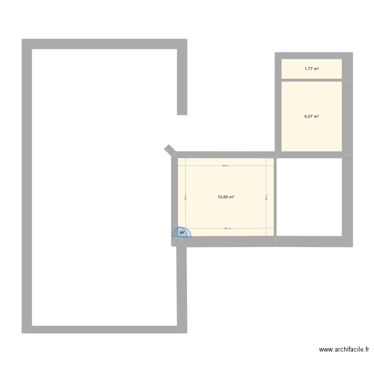 MaisonA1. Plan de 3 pièces et 19 m2