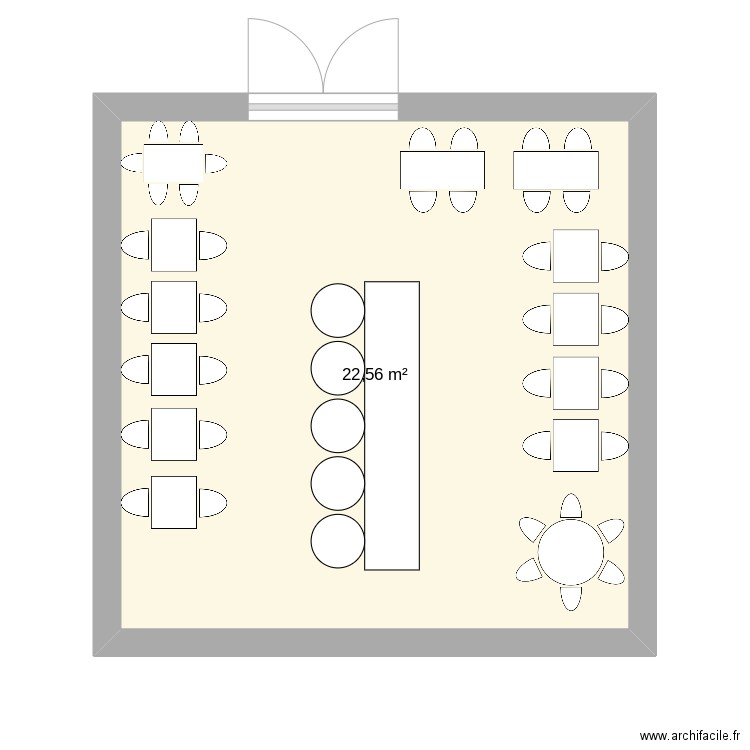 ines HARAULT. Plan de 1 pièce et 23 m2