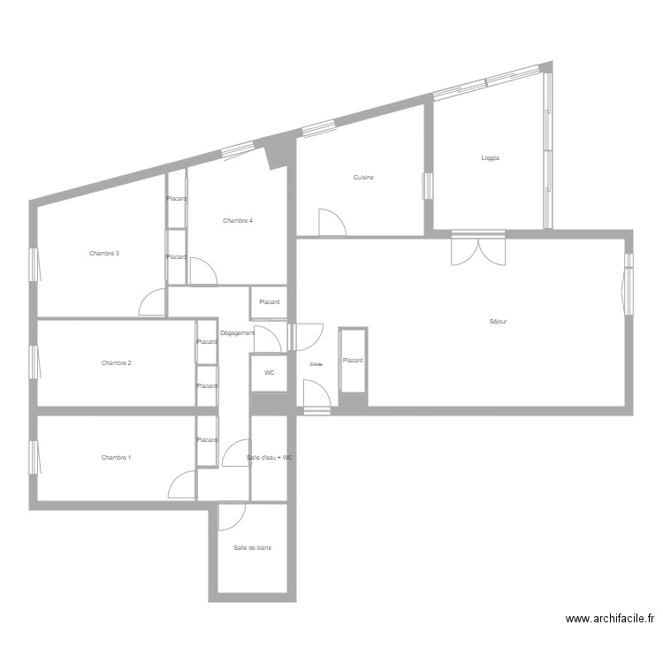 quitio. Plan de 21 pièces et 149 m2