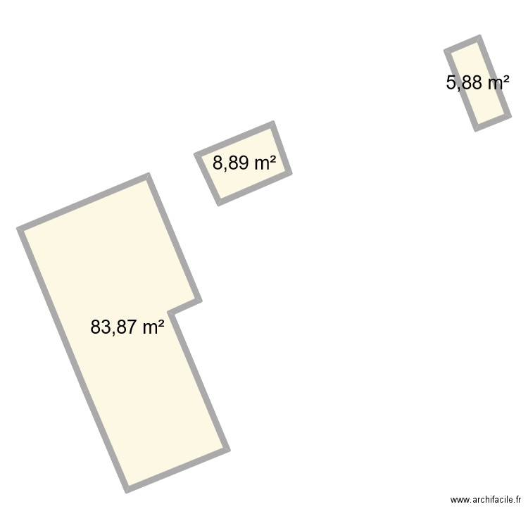 essai-stm. Plan de 3 pièces et 99 m2