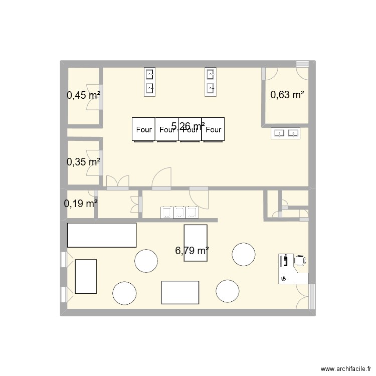 Ingénierie. Plan de 6 pièces et 16 m2