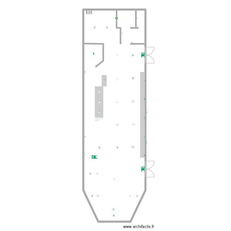 Quai Victoria éclairage. Plan de 1 pièce et 137 m2