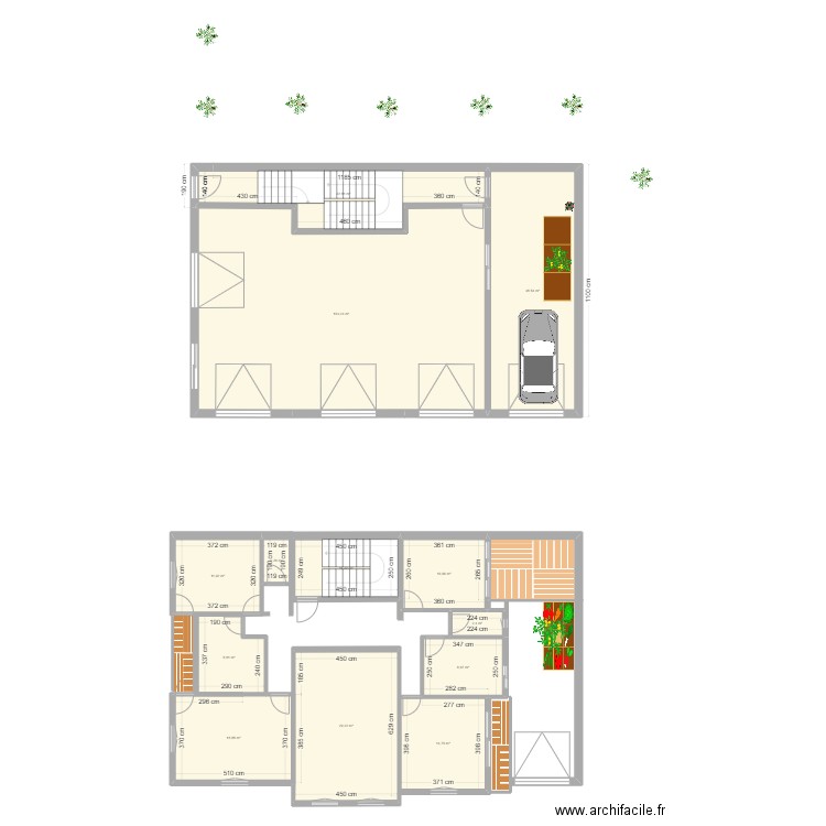 Plan mima. Plan de 13 pièces et 285 m2