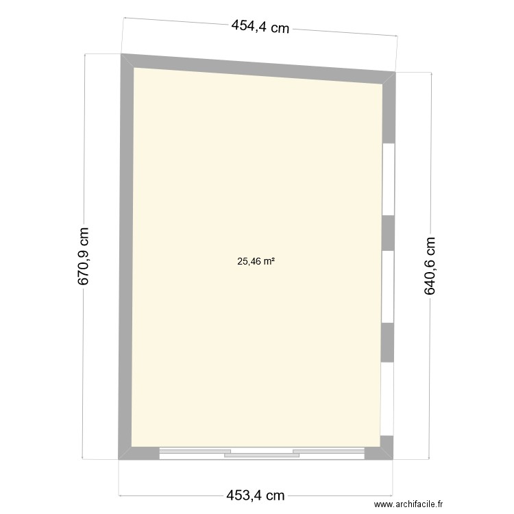 salle de jeu. Plan de 1 pièce et 25 m2