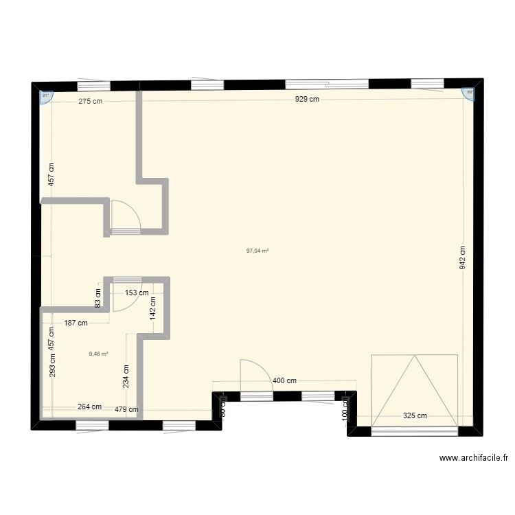 Boumard Franck. Plan de 2 pièces et 118 m2