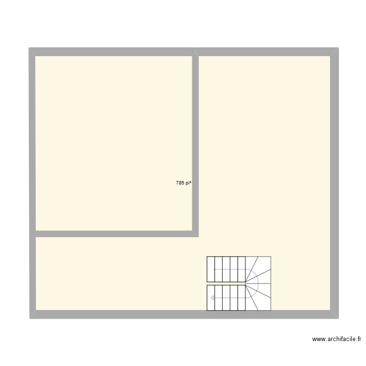 Étage. Plan de 7 pièces et 71 m2