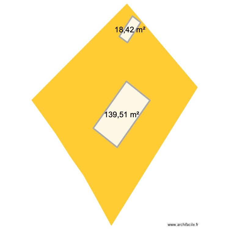 Cadastre - ZO 31. Plan de 2 pièces et 158 m2