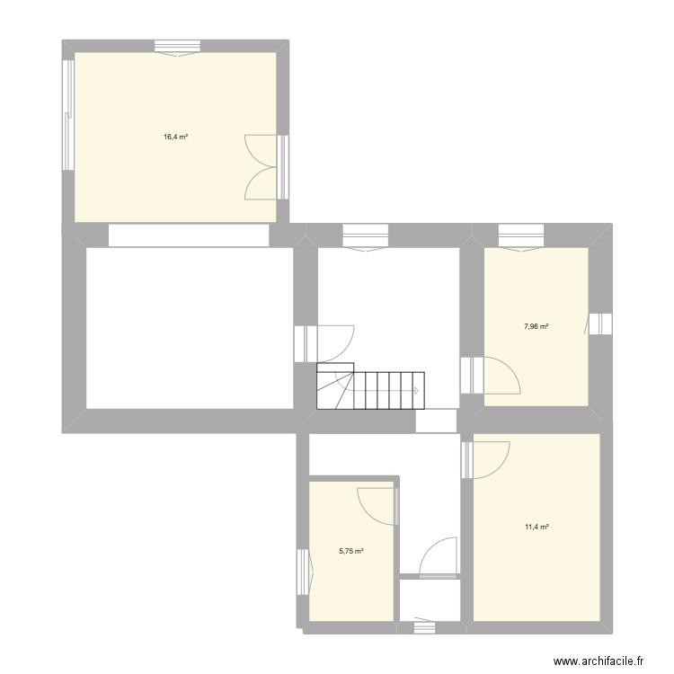 mazet. Plan de 4 pièces et 42 m2