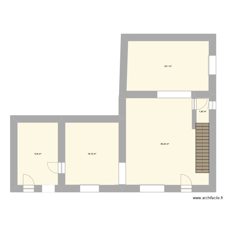 Plan juillet. Plan de 5 pièces et 92 m2