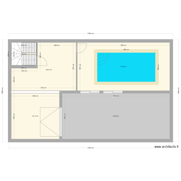 ENTREE GARAGE SOUS SOL. Plan de 5 pièces et 157 m2