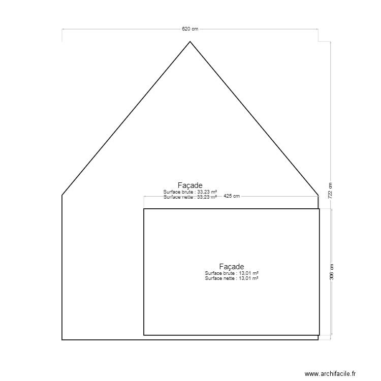 Pignon sud. Plan de 0 pièce et 0 m2