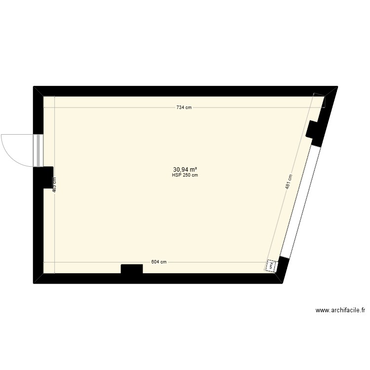 BERGEY Garage Existant. Plan de 1 pièce et 31 m2