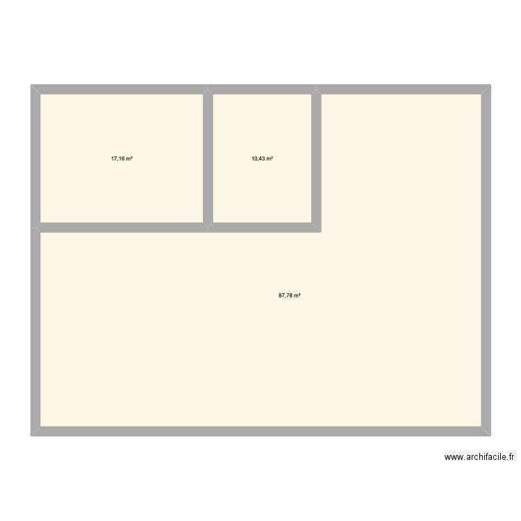 étage. Plan de 3 pièces et 115 m2