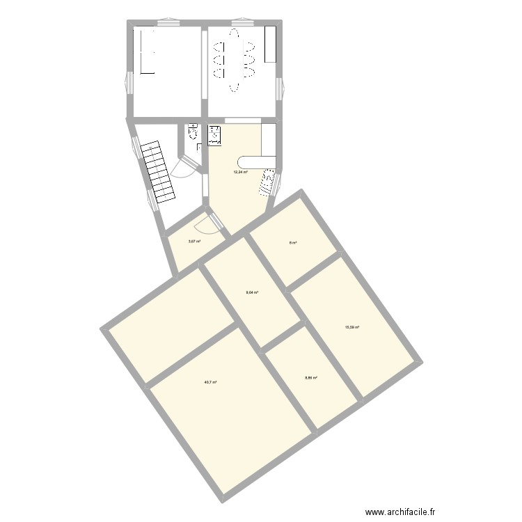 Plan 2. Plan de 7 pièces et 99 m2