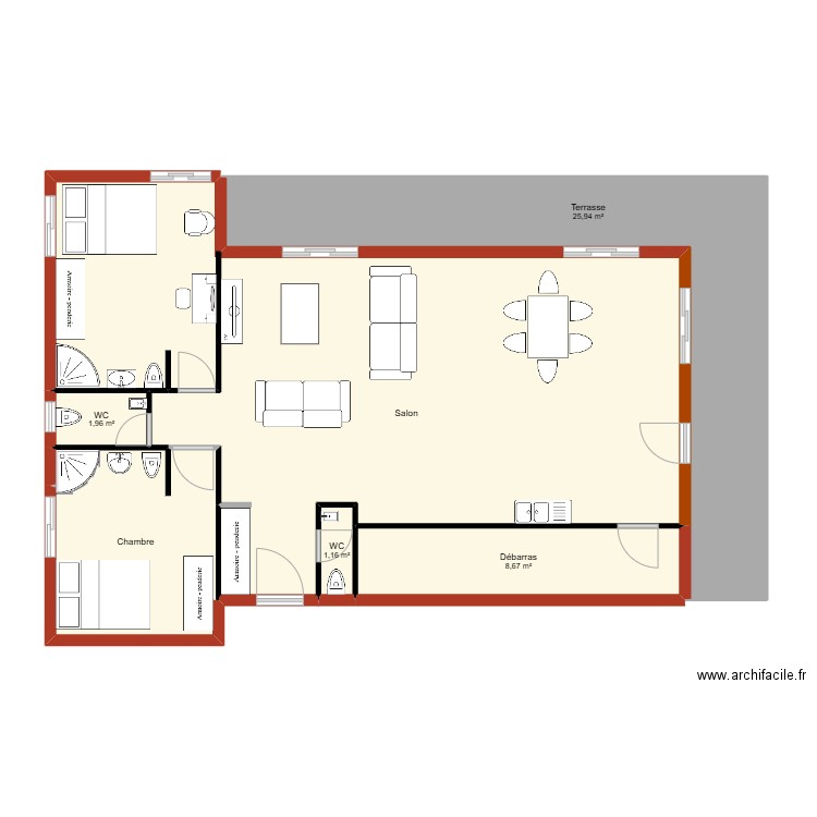 YVAN 1. Plan de 6 pièces et 115 m2