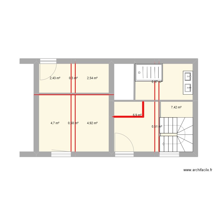 USEO. Plan de 10 pièces et 31 m2