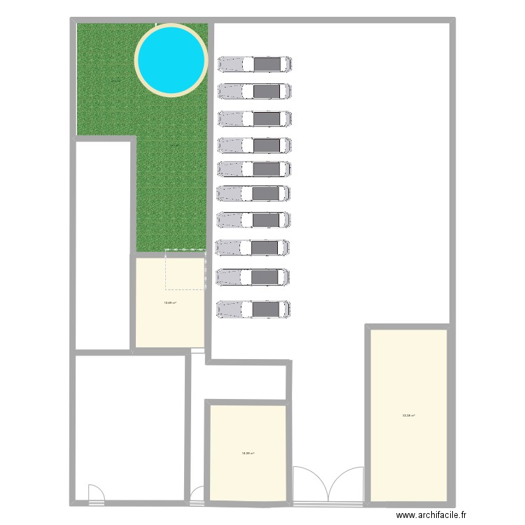 amena. Plan de 3 pièces et 68 m2