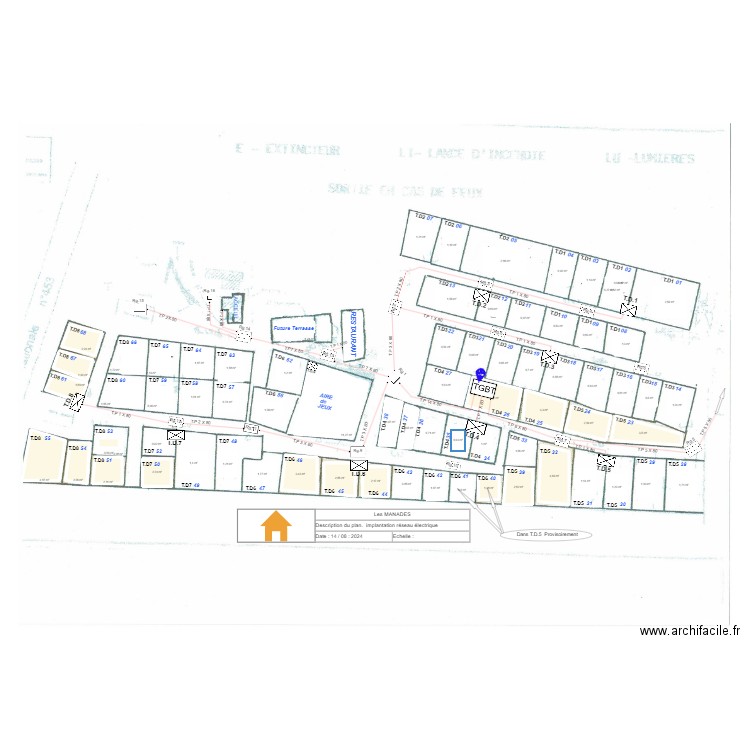 LES MANADES 02. Plan de 75 pièces et 122 m2