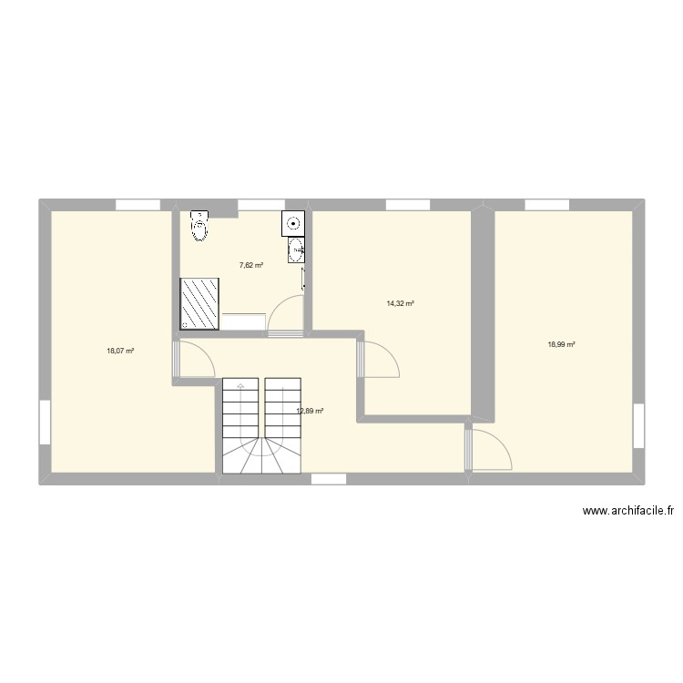 Maison future 2. Plan de 5 pièces et 72 m2