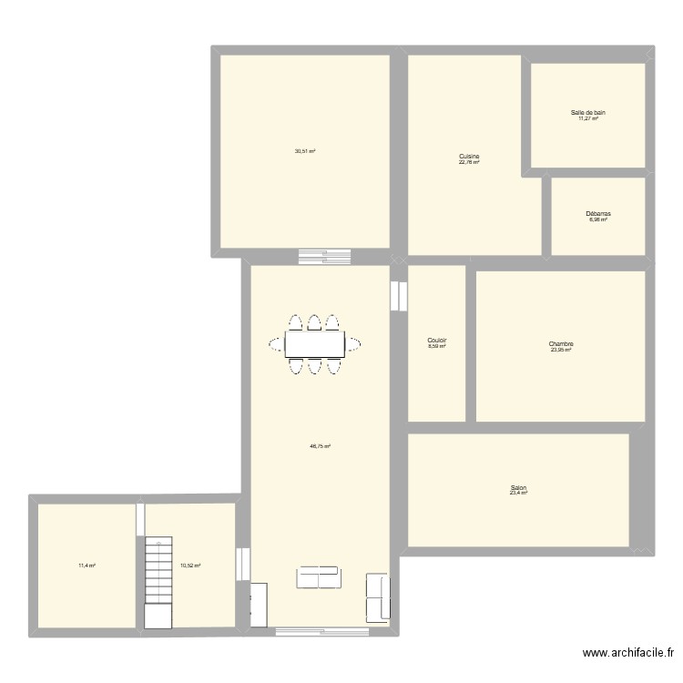 maison lombards. Plan de 10 pièces et 196 m2