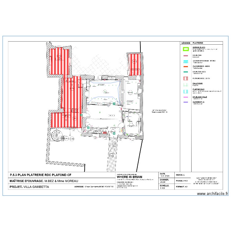 GAMBETTA RDC. Plan de 0 pièce et 0 m2