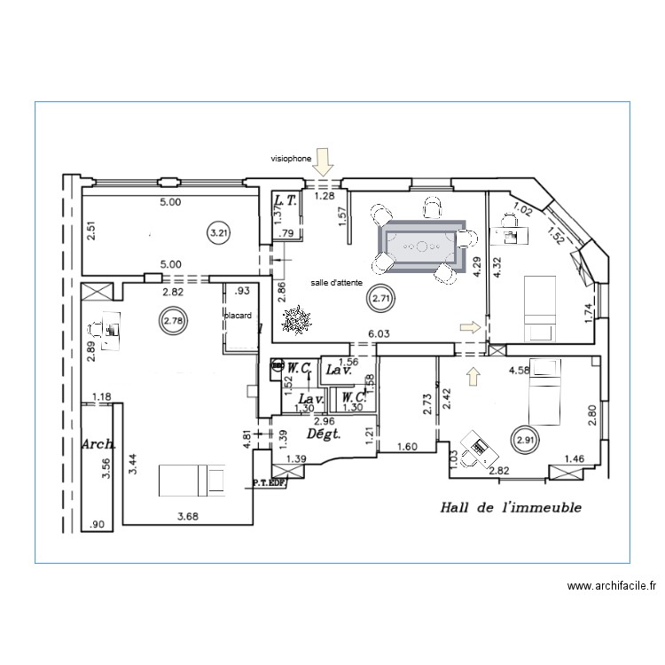 Villa Poirier OSTEO travaux ++. Plan de 0 pièce et 0 m2