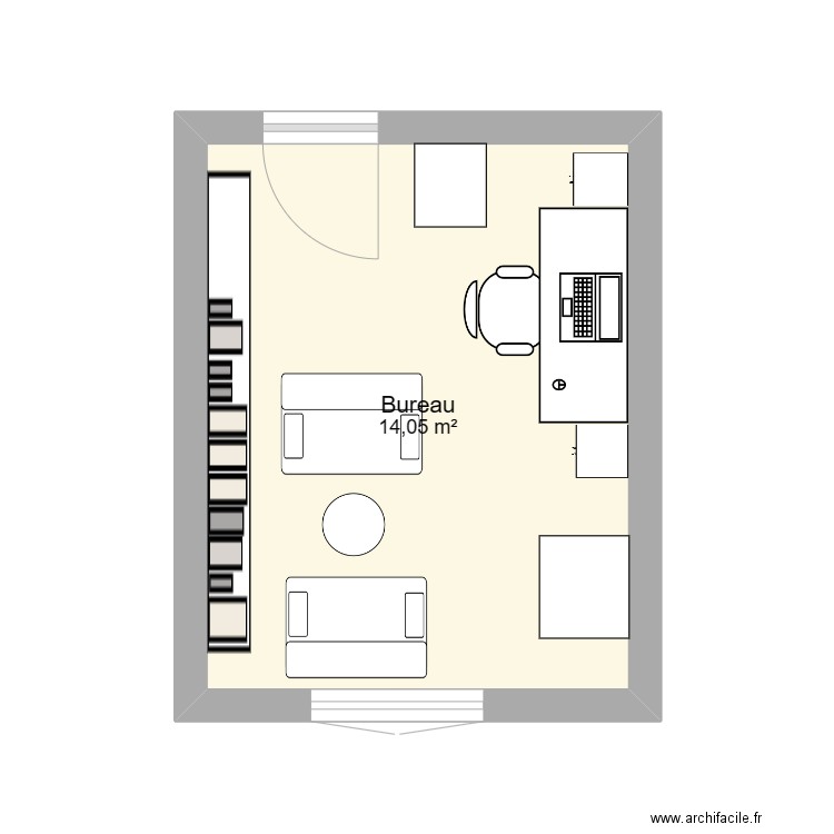 Bureau. Plan de 0 pièce et 0 m2