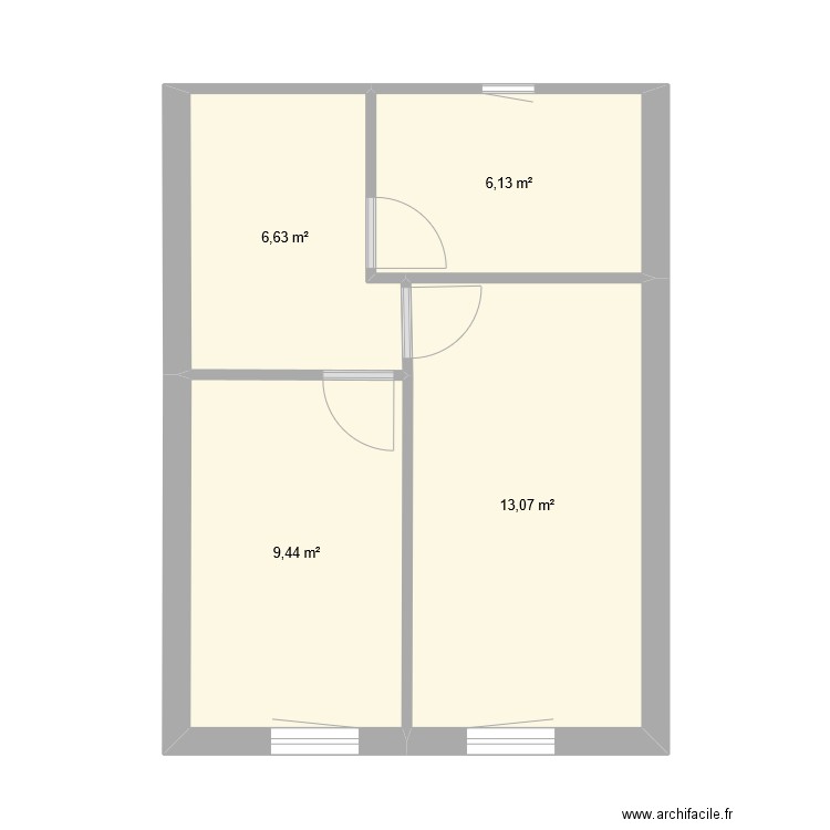 ST JULIEN  HAUT. Plan de 4 pièces et 35 m2