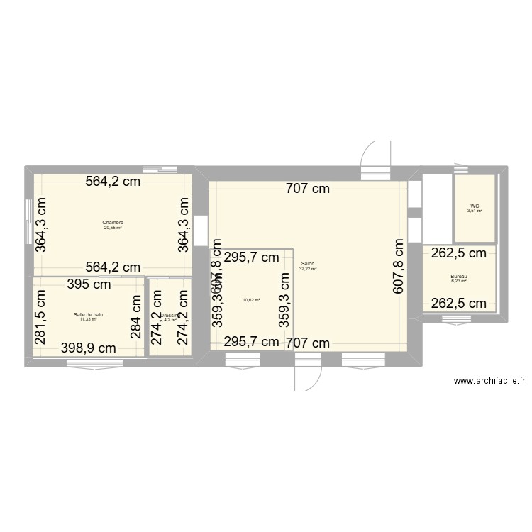 Landudal 2. Plan de 7 pièces et 99 m2