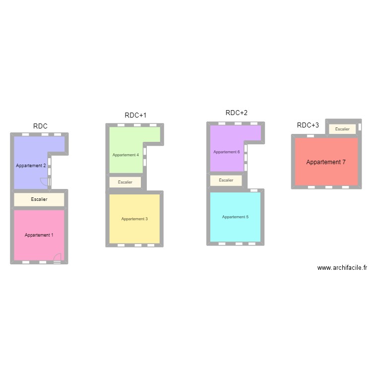 christine. Plan de 11 pièces et 124 m2